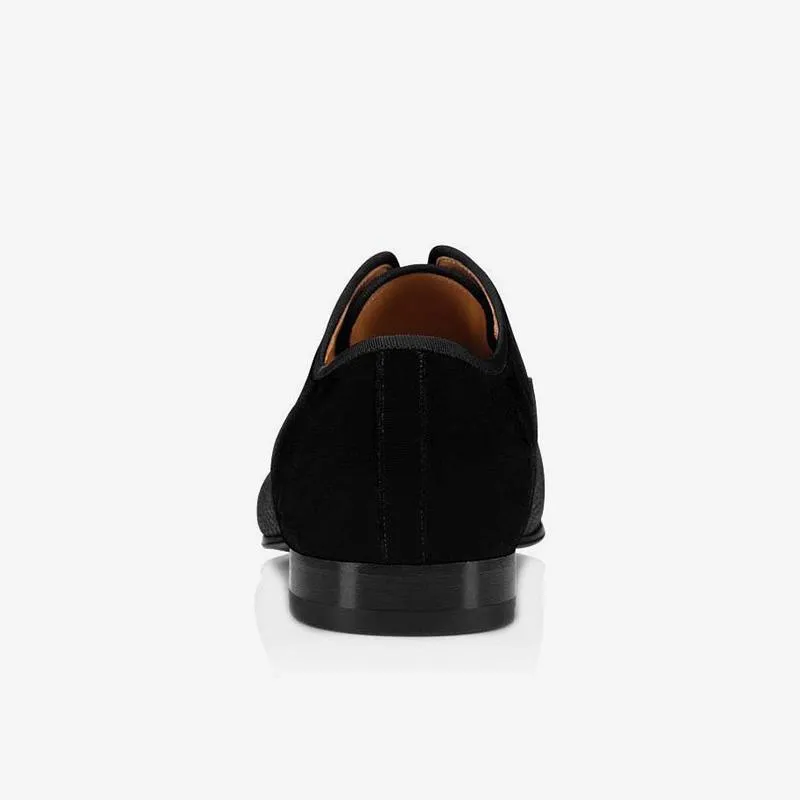 Men's Black Patchwork Leather