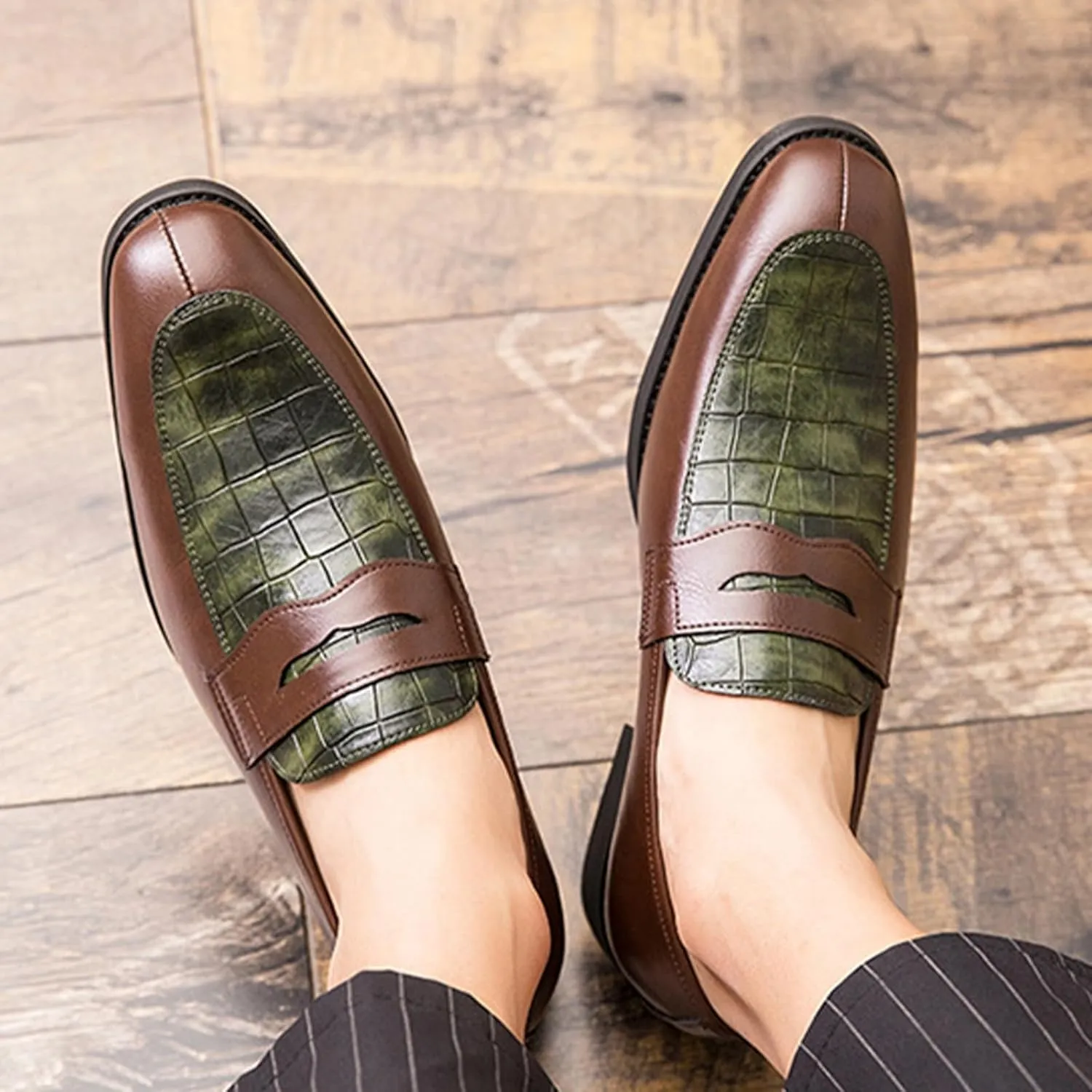 Mens Square Toe Classic Business Dress Shoes Oxfords Casual Retro Classic Barefoot Shoes Comfortable Formal Derby Business Dress Shoes for Men 2024