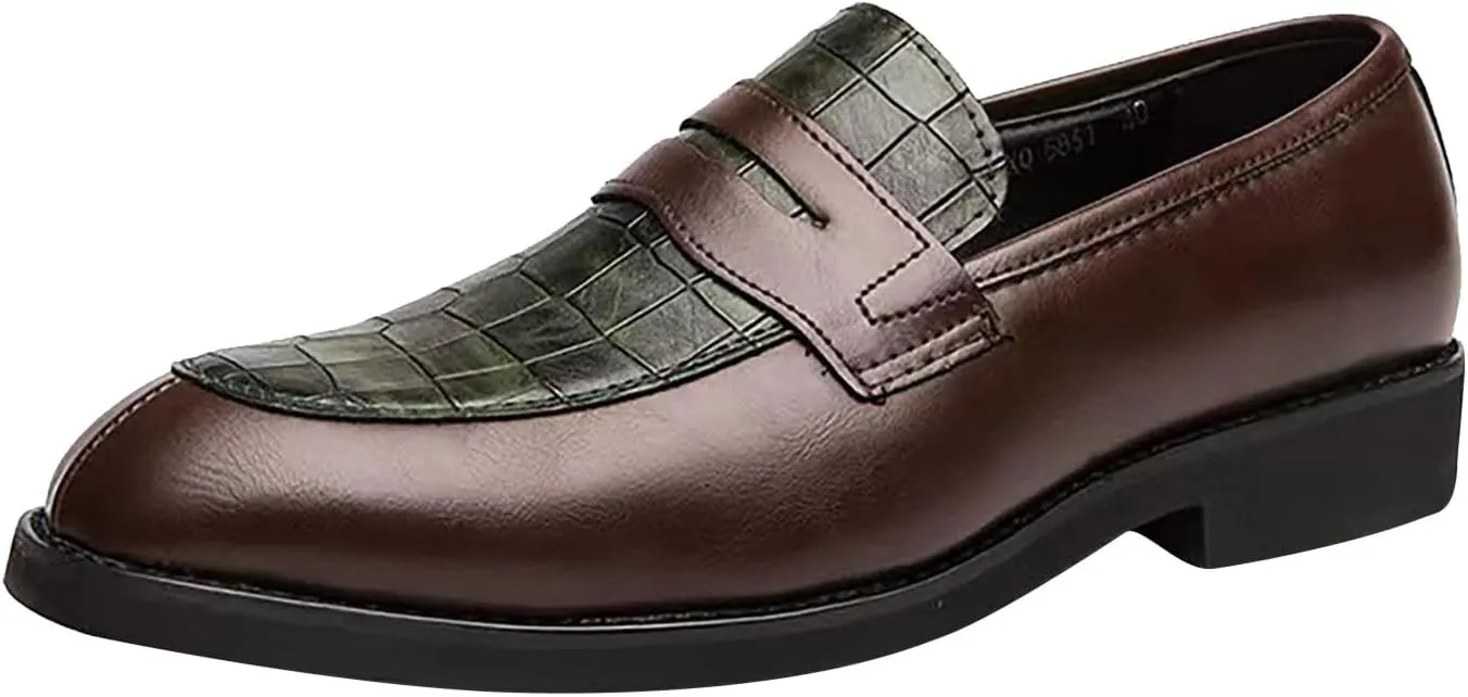 Mens Square Toe Classic Business Dress Shoes Oxfords Casual Retro Classic Barefoot Shoes Comfortable Formal Derby Business Dress Shoes for Men 2024