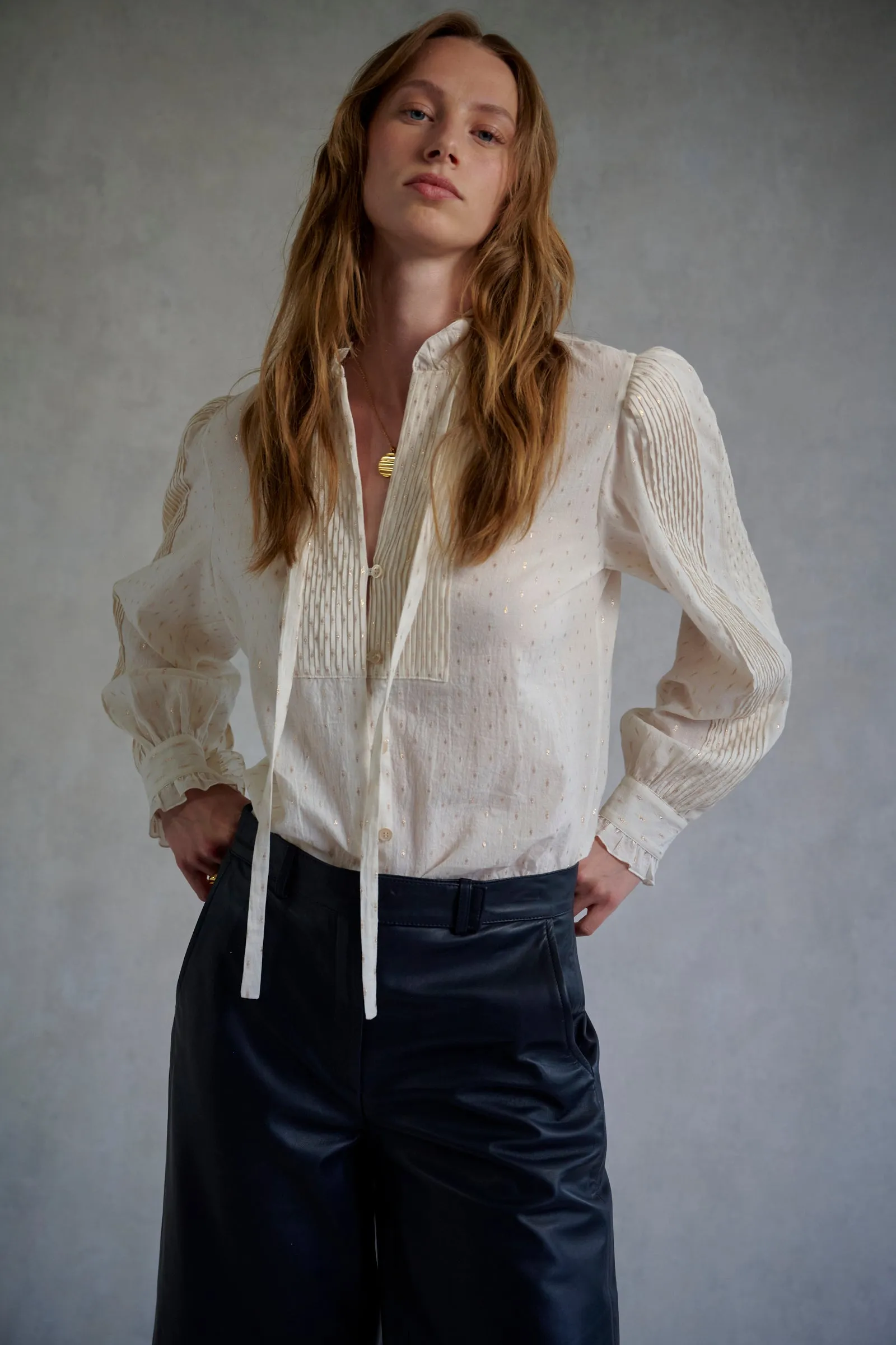 Navy Leather Tailored Bermudas