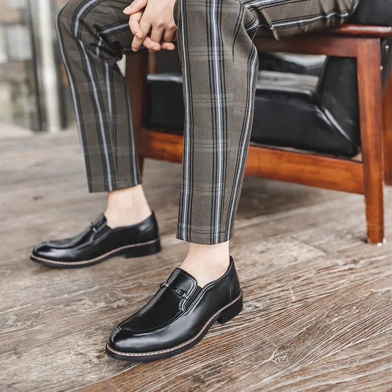One Step Trend British Loafers Casual Leather Men's Shoes