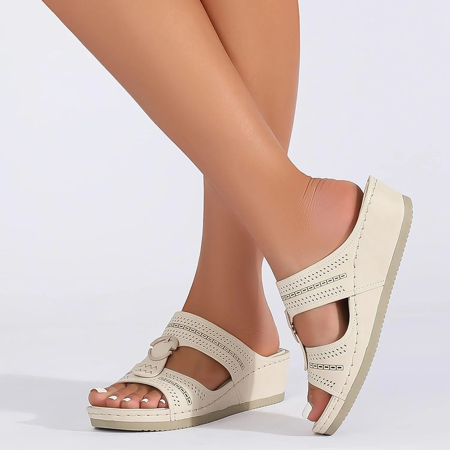 orthopaedic shoes, women's flip flops, elegant, open toe comfortable leisure mules, trendy summer outdoor beach sandals, slippers