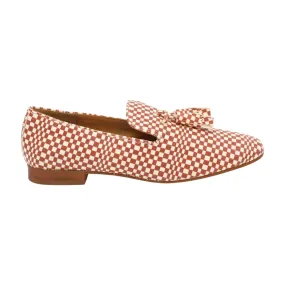 PEDRO MIRALLES Tan & Cream Chequered Leather Loafer with Tassel 3759