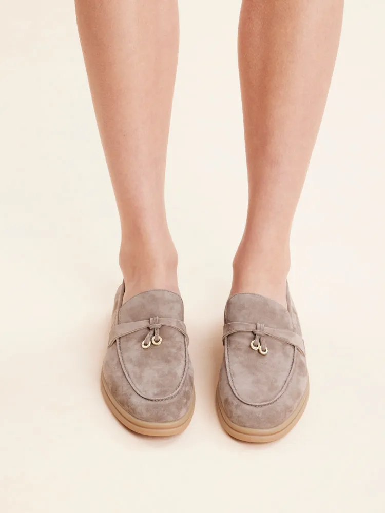Phoenix Knot Detail Suede Loafers