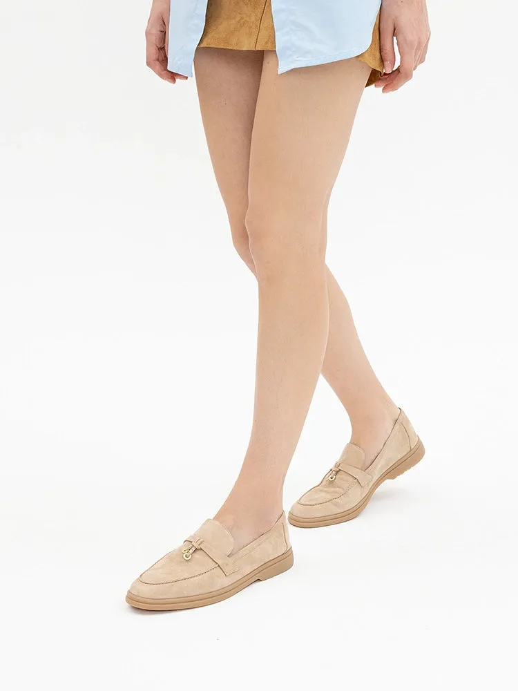 Phoenix Knot Detail Suede Loafers