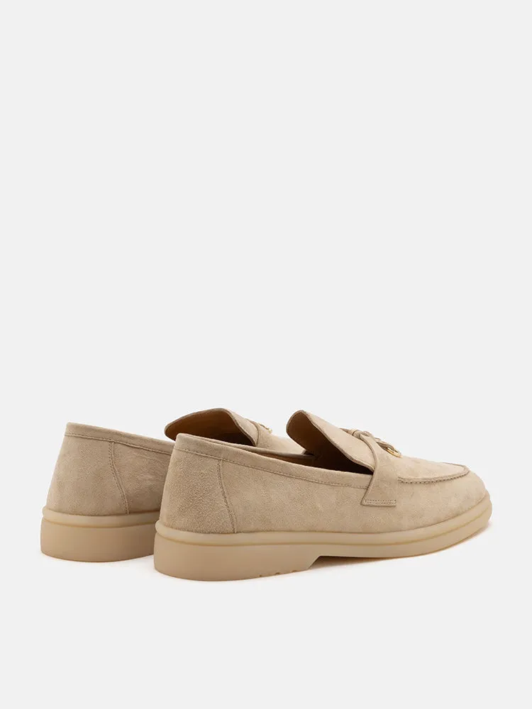 Phoenix Knot Detail Suede Loafers