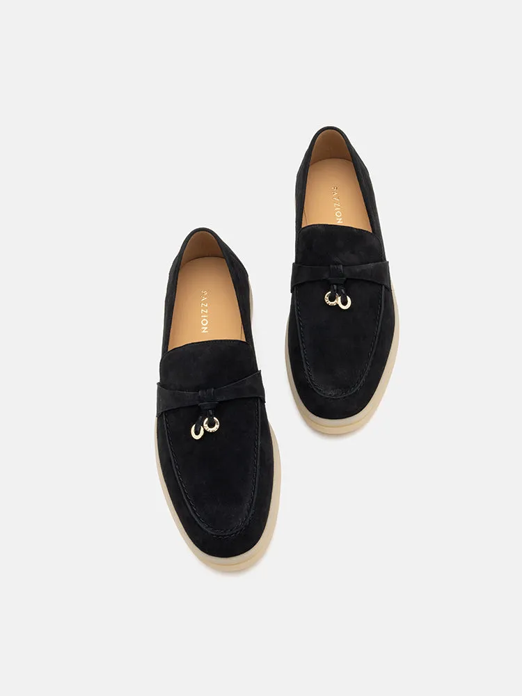 Phoenix Knot Detail Suede Loafers
