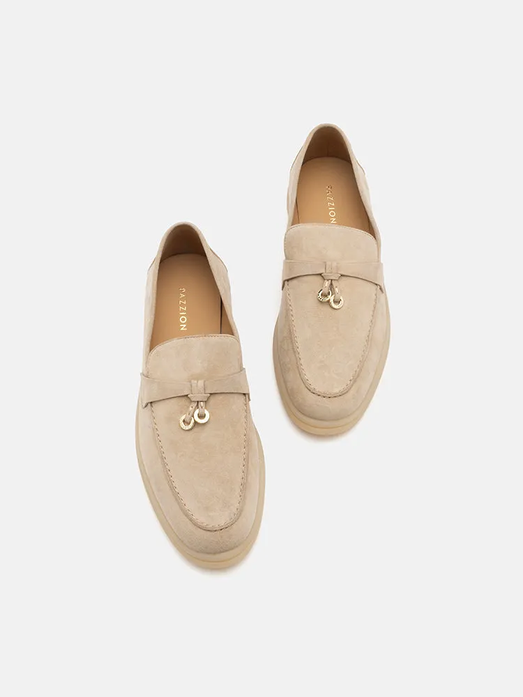 Phoenix Knot Detail Suede Loafers