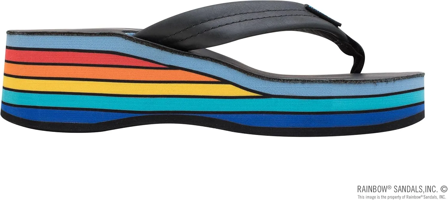 Rainbow Sandals Women's Six Layer Classic Wedge Sandal 1" Strap