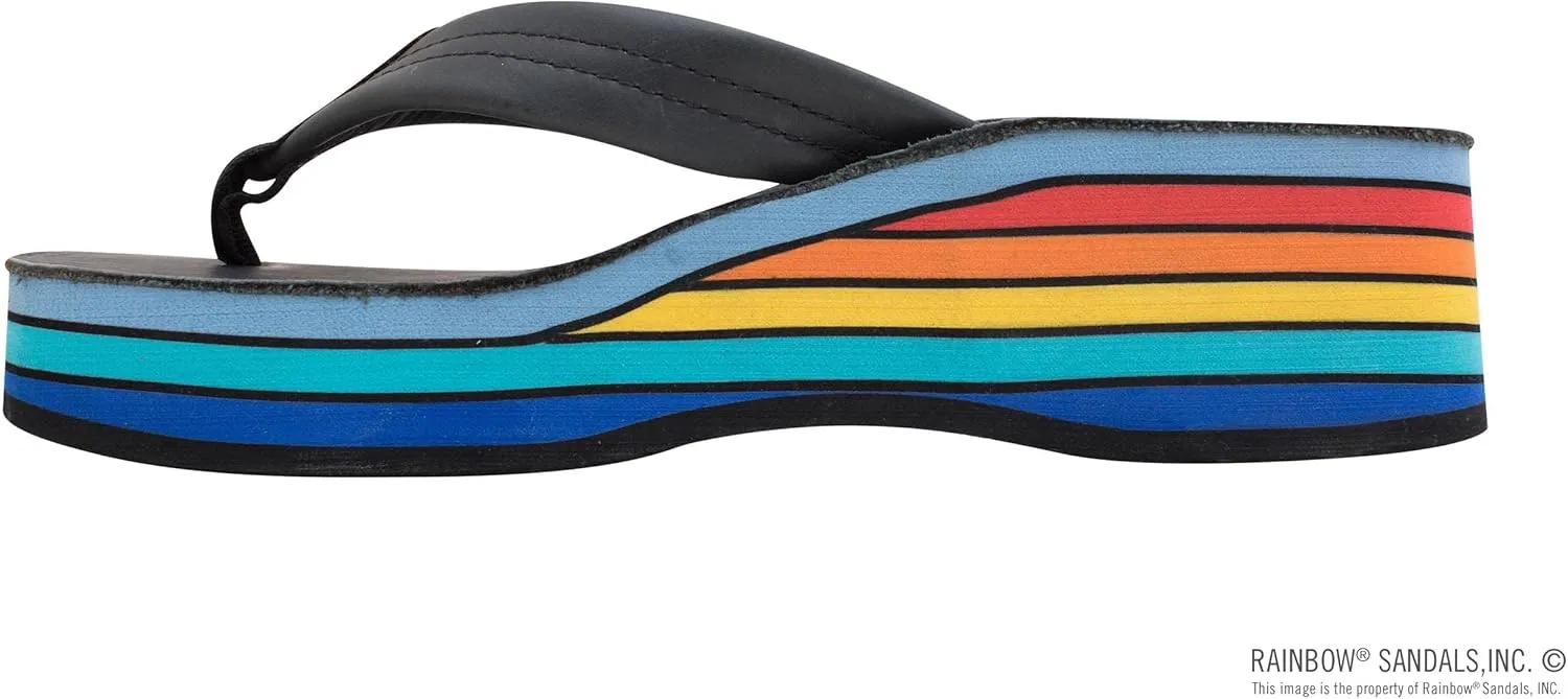 Rainbow Sandals Women's Six Layer Classic Wedge Sandal 1" Strap
