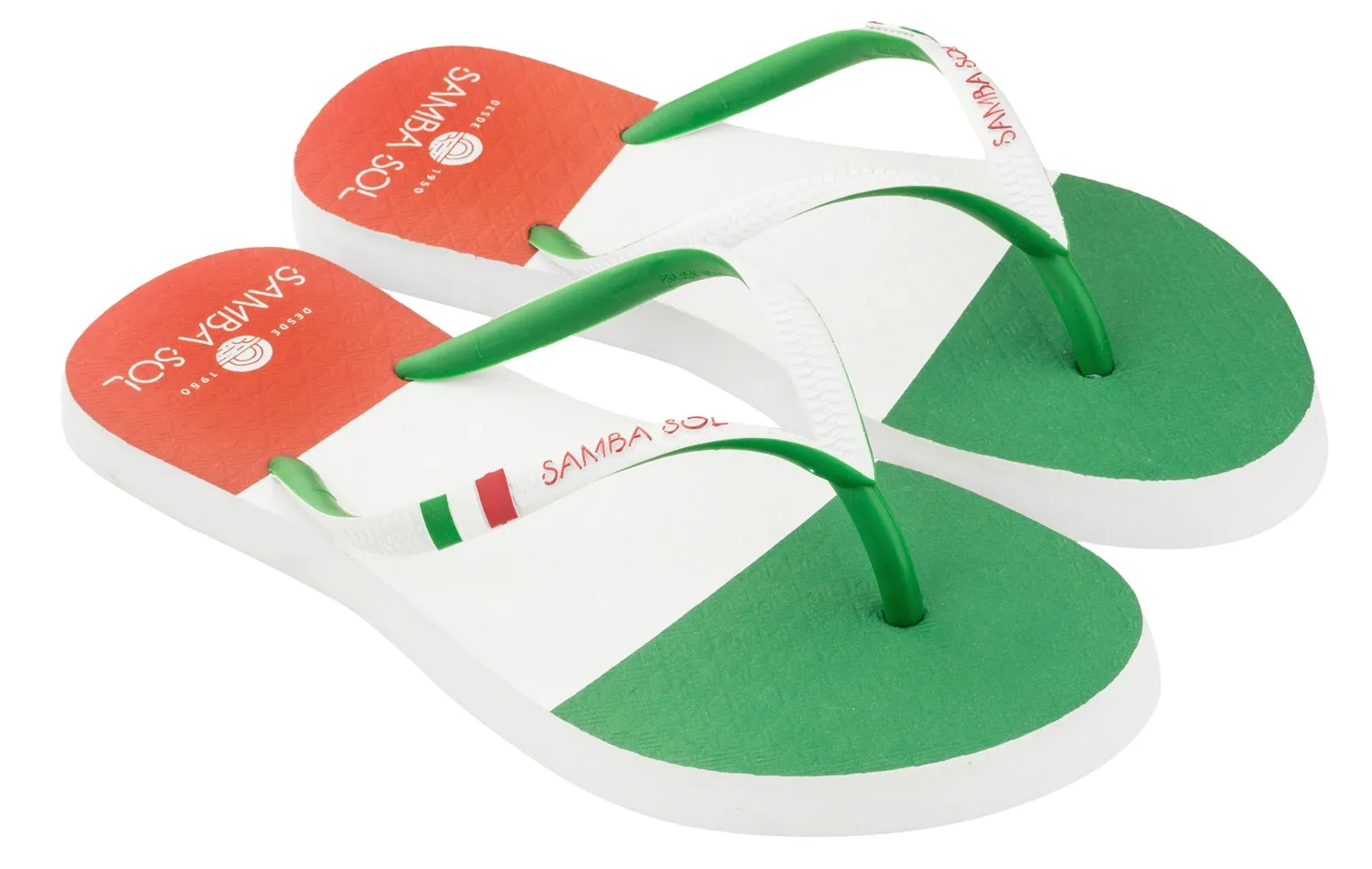 Samba Sol Women's Countries Collection Flip Flops - Italy