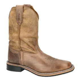 Smoky Mountain Youth Boys Waylon Oiled Brown Leather Cowboy Boots 6 R