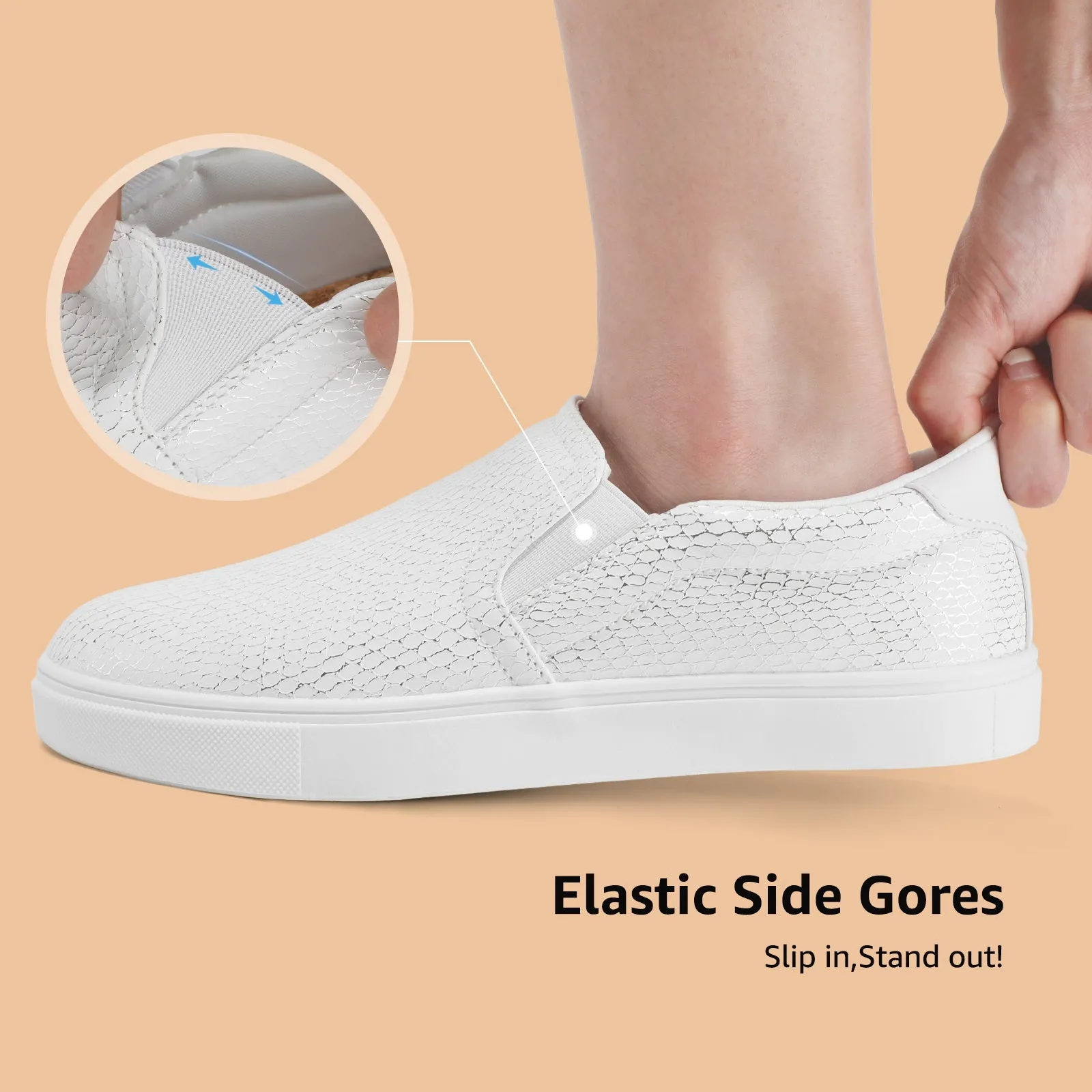 STQ Slip On Shoes for Women Comfort Fall Loafers Soft Business Casual Sneakers