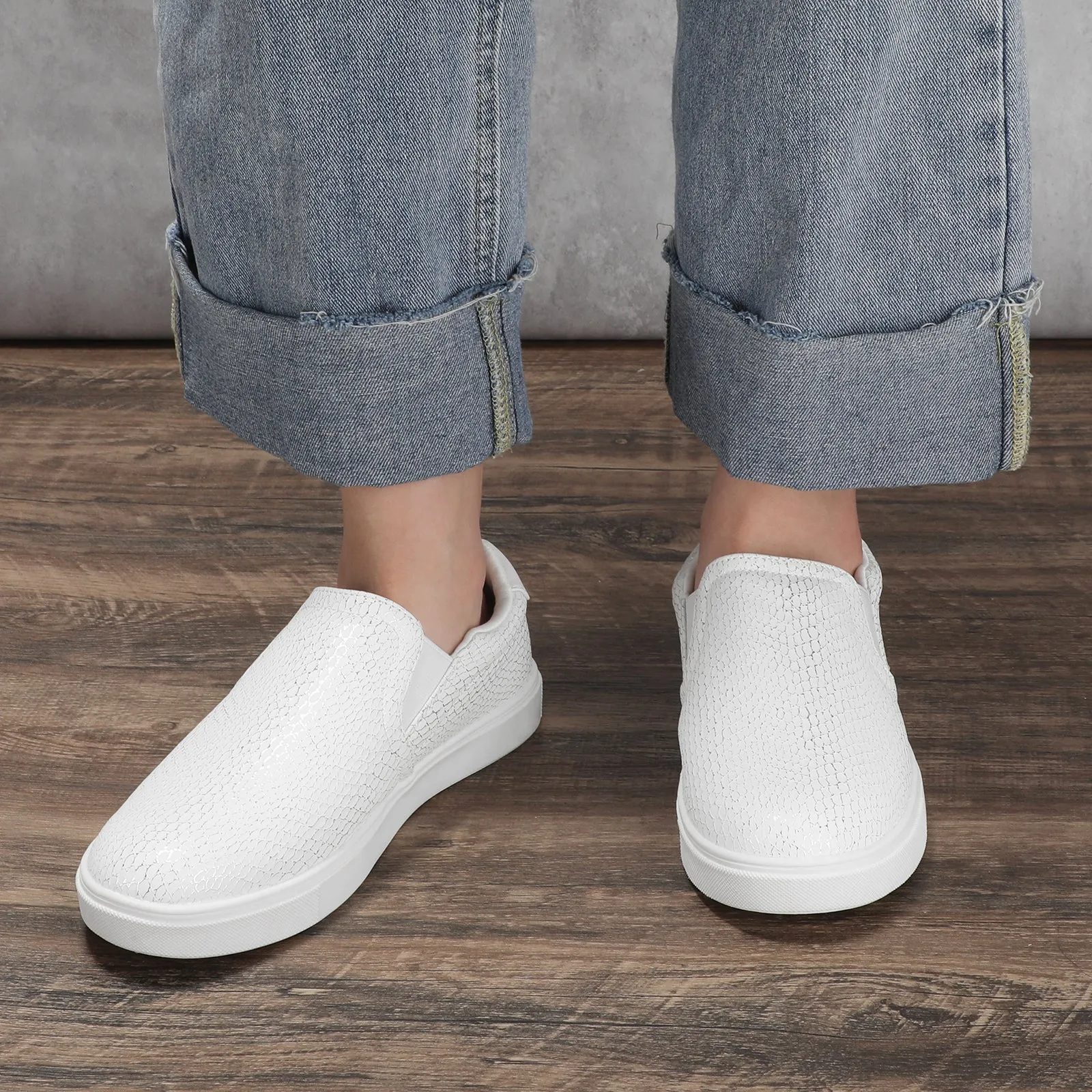 STQ Slip On Shoes for Women Comfort Fall Loafers Soft Business Casual Sneakers