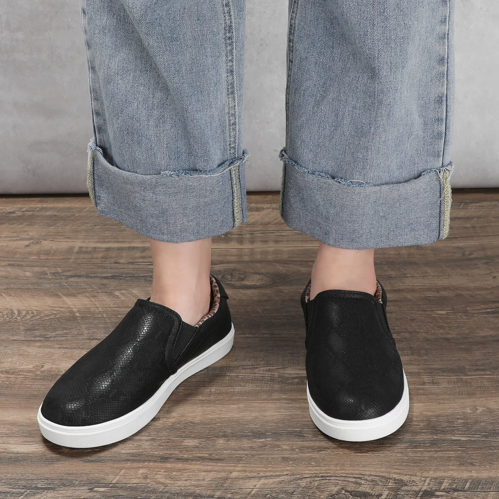 STQ Slip On Shoes for Women Comfort Fall Loafers Soft Business Casual Sneakers