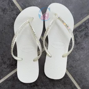 Thin Strap embellished Havaianas - 1 Row *