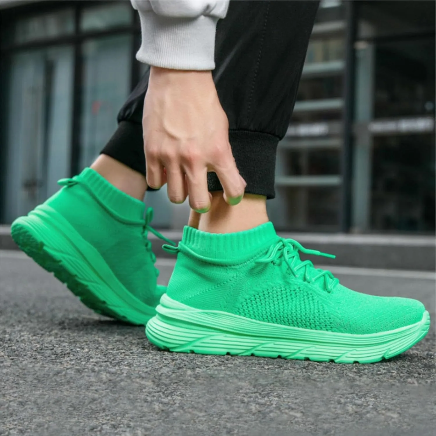 Women Walking Shoes Sock Sneakers Slip-On Breath Mens Casual Shoes Walking Woman Shoes Casual Walking Sneakers Brown Tennis Shoe Cross Trainer Shoe