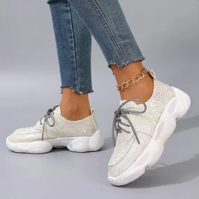 Women's Fashionable & Comfortable Lace-Up Casual Sneakers 21465009C