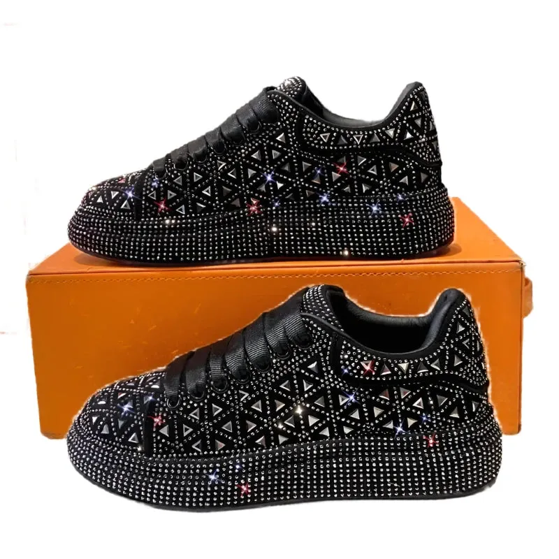 Women’s Shining Air Cushion Sneakers – Comfortable Silver Fashion Running & Casual Sport Shoes