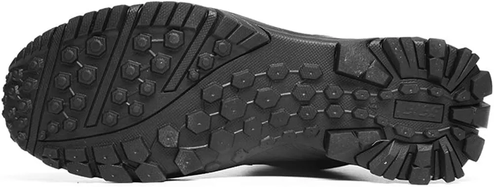 Wygwlg Men's Breathable Military Boots Outdoor Combat Boots Tactical Boots Army Training Shoes Durable Safety Work Boot